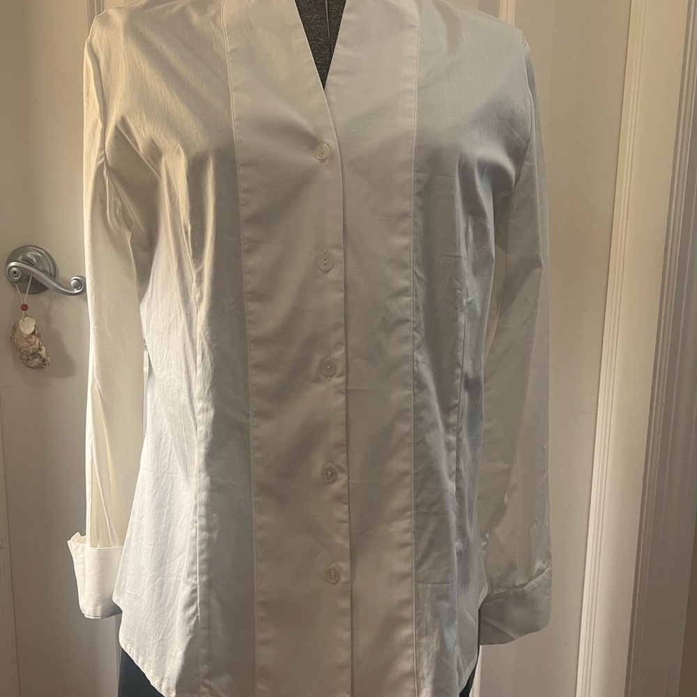 RAVEL WOMENS BUTTON DOWN SHIRT WITH MANDARIN COLLAR SZ:M NWT $73